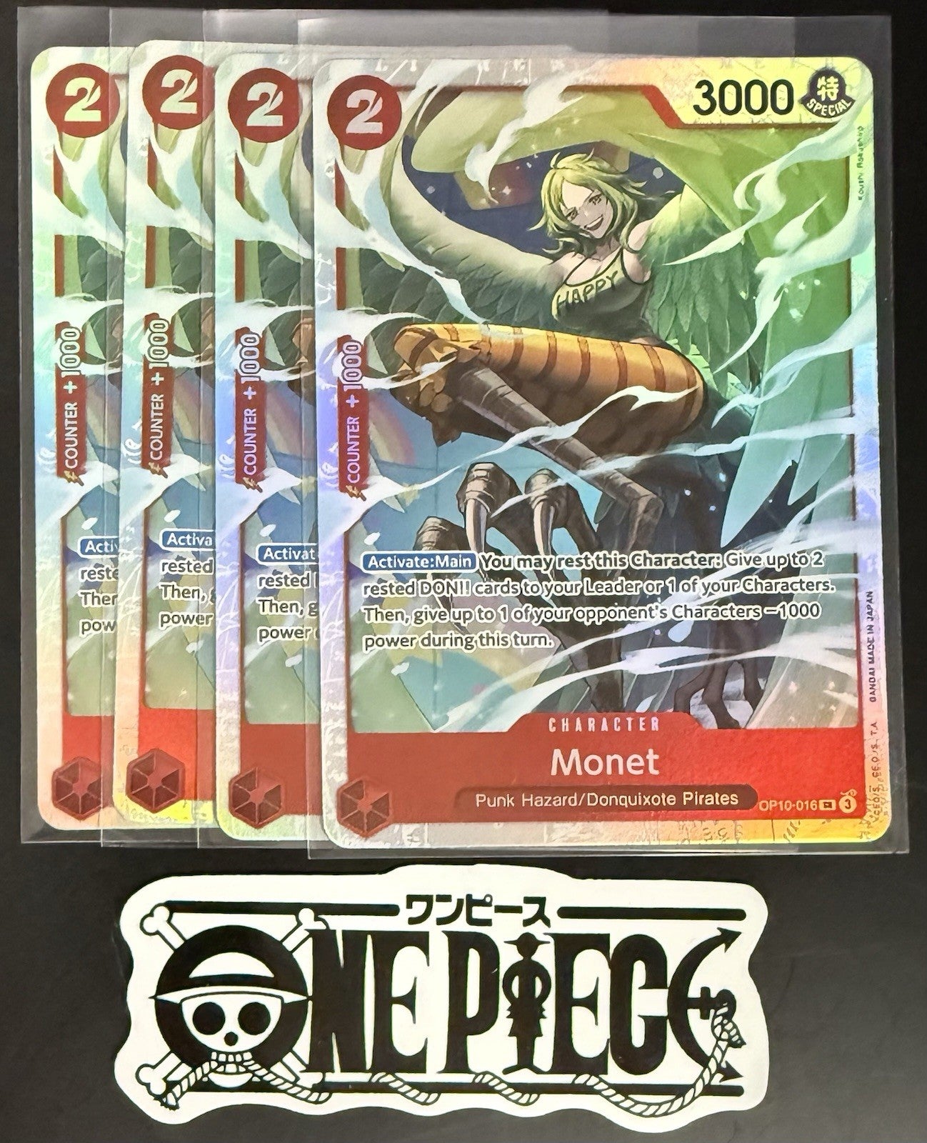 4x One Piece OP10-016 SR Monet - English - Foil - Playset - TCG - NM/M
