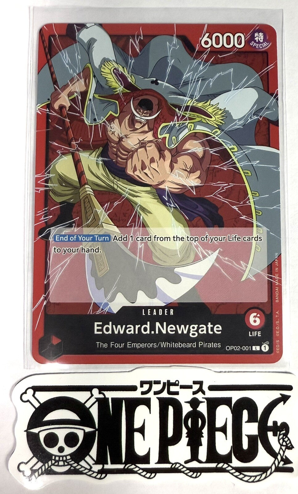 One Piece OP02-001 L Edward.Newgate - Leader - English - TCG - NM/M