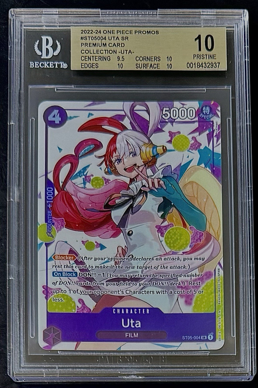 BGS 10 One Piece ST05-004 SR - Uta - EN - Foil - Premium Card Collection Uta