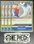 4 x One Piece OP06-059 UC White Snake - English - PRB02 Foil - Playset - NM/M