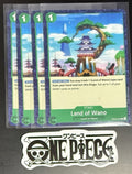 4x One Piece OP02-048 C Land of Wano - English - Playset - Regular - TCG - NM/M