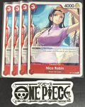 4 x One Piece OP11-009 C Nico Robin - ENG - Regular - Playset - TCG - NM/M