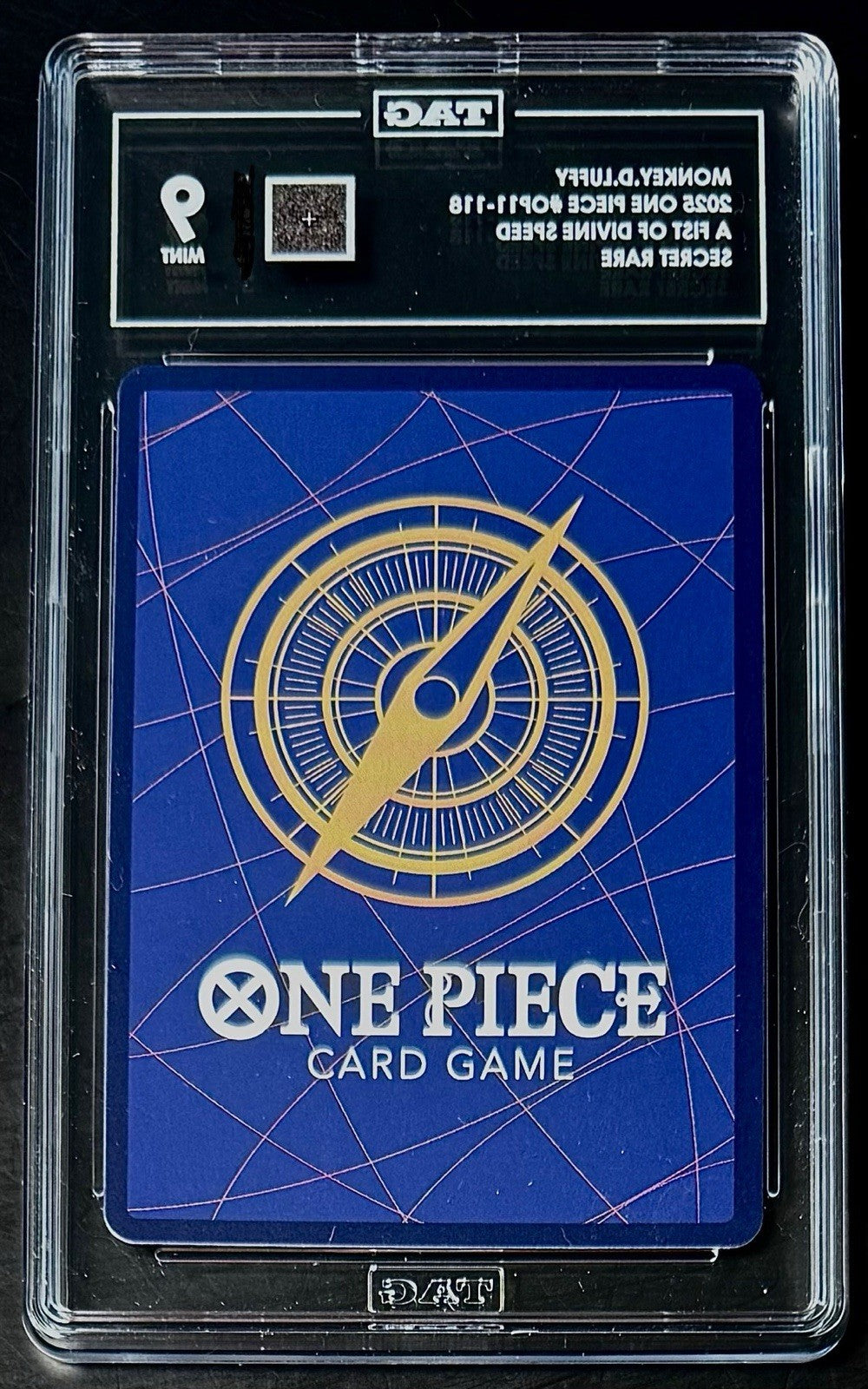TAG 9 One Piece OP11-118 SEC Monkey.D.Luffy - EN - Foil - Graded