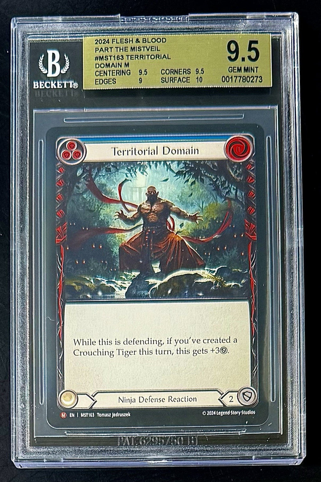 BGS 9.5 2024 Flesh & Blood MST163 Territorial Domain - Part the Mistveil -Graded