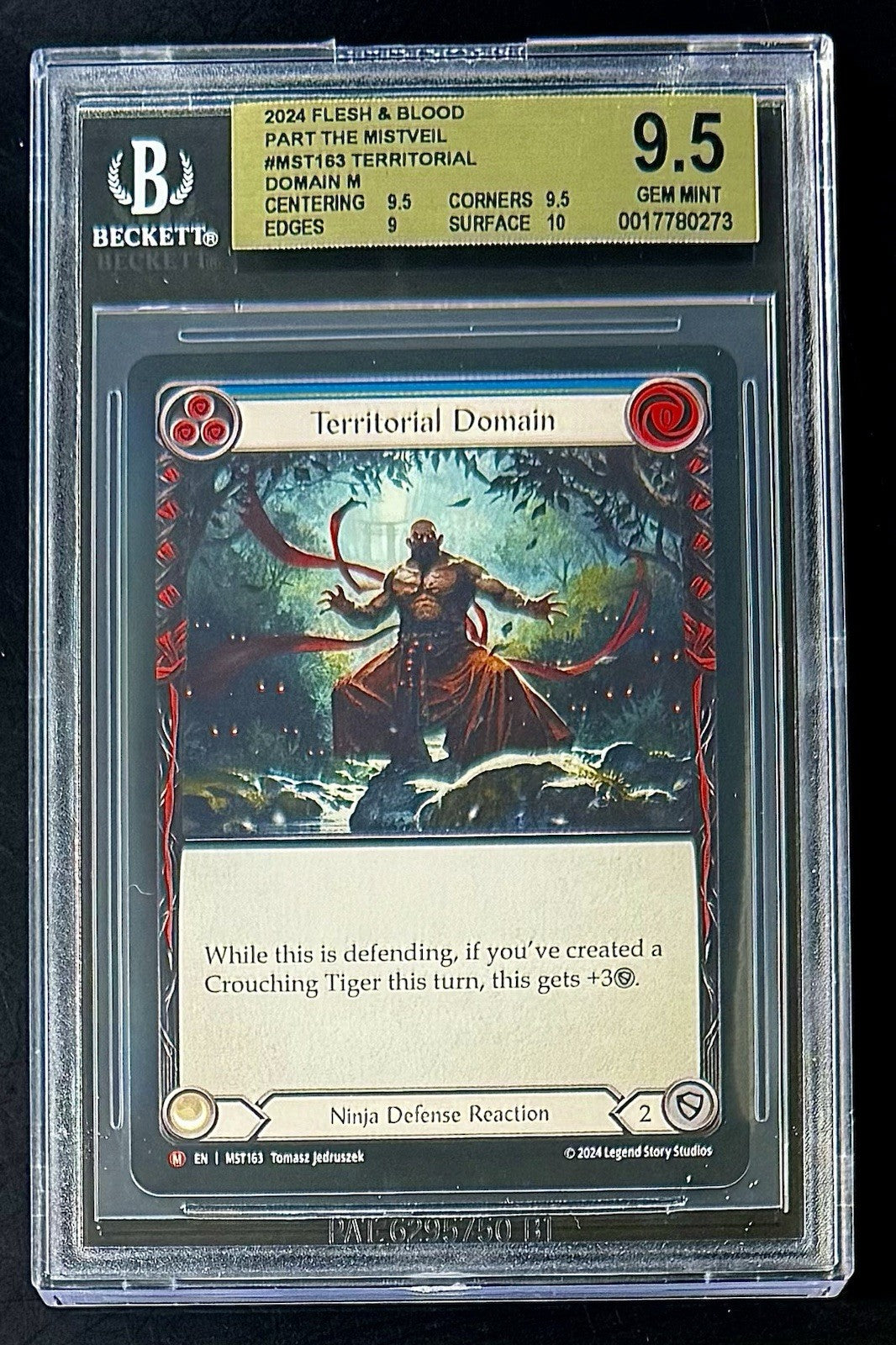 BGS 9.5 2024 Flesh & Blood MST163 Territorial Domain - Part the Mistveil -Graded