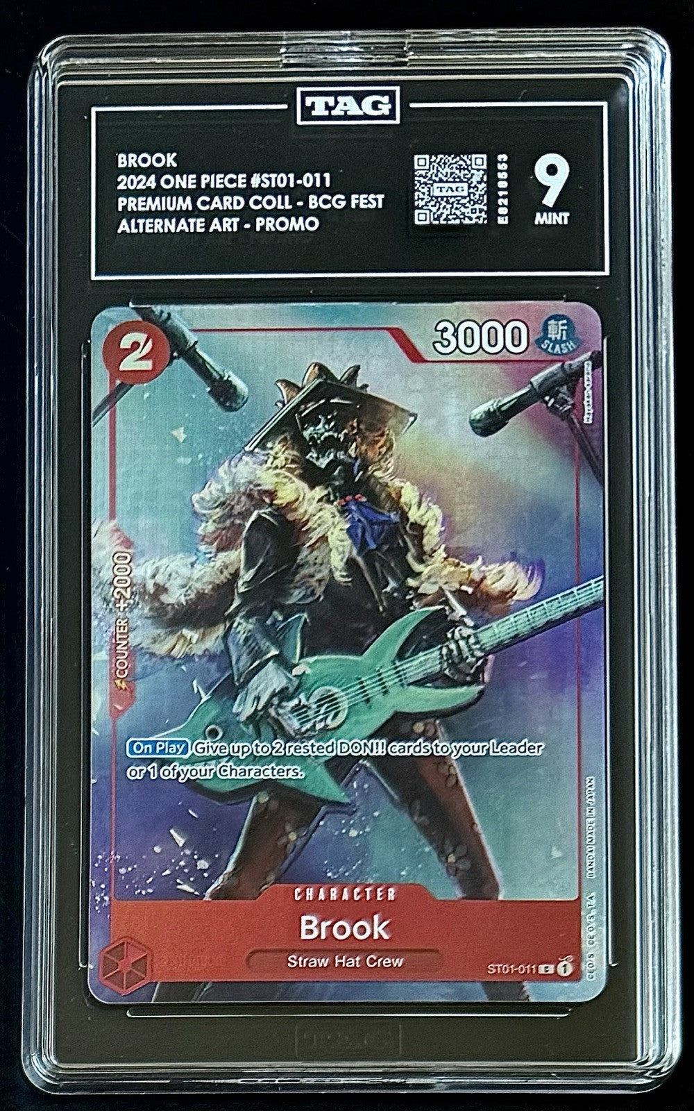 TAG 9 One Piece ST01-011 C Brook - ENG - Foil - 23-24 Collection - Graded
