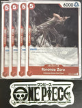 4x One Piece OP04-015 R - Roronoa Zoro - EN - Foil - Play Set - NM/M