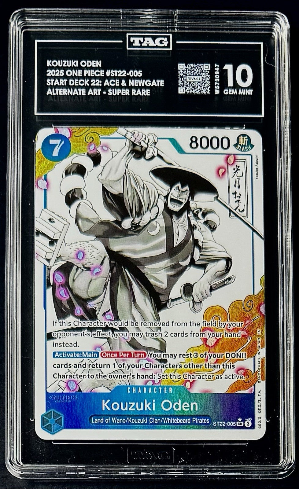 TAG 10 One Piece ST22-005 SR* - Kouzuki Oden - Alt Art - EN - Foil - ST22