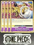 4x One Piece OP01-115 C Elephant's Marchoo - English - Regular - Playset - NM/M