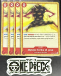 4x One Piece OP06-017 C Meteor-Strike of Love - English - Regular - Playset-NM/M