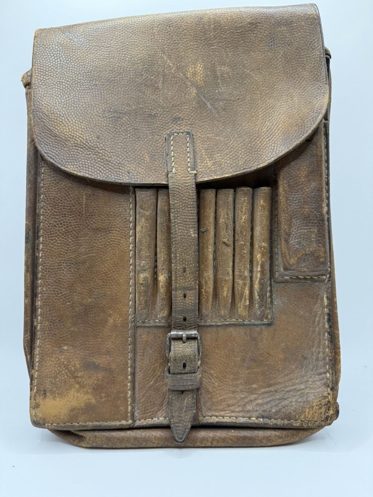 German WW2  M35 Brown Leather Map Case - Original