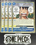 4x One Piece OP11-060 R Let's Crash This Wedding - English - Foil - Playset-NM/M