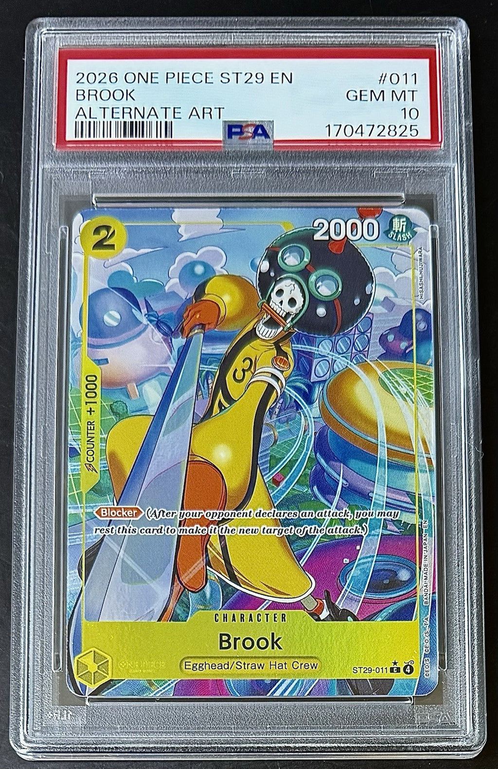 PSA 10 One Piece ST29-011 C* - Brook - Alt Art - EN - Foil - Egghead