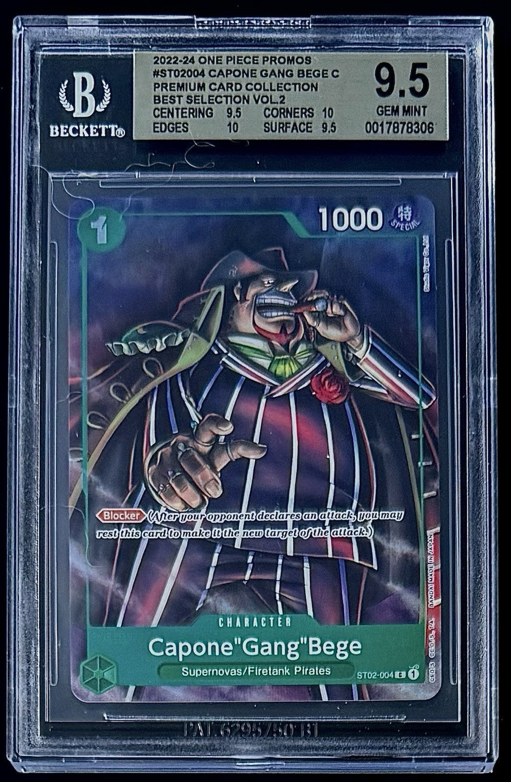 BGS 9.5 One Piece ST02-004 C Capone"Gang"Bege - EN - Foil - Best Selection Vol.2
