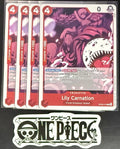 4x One Piece OP06-015 C Lily Carnation - English - Regular - Playset - NM/M