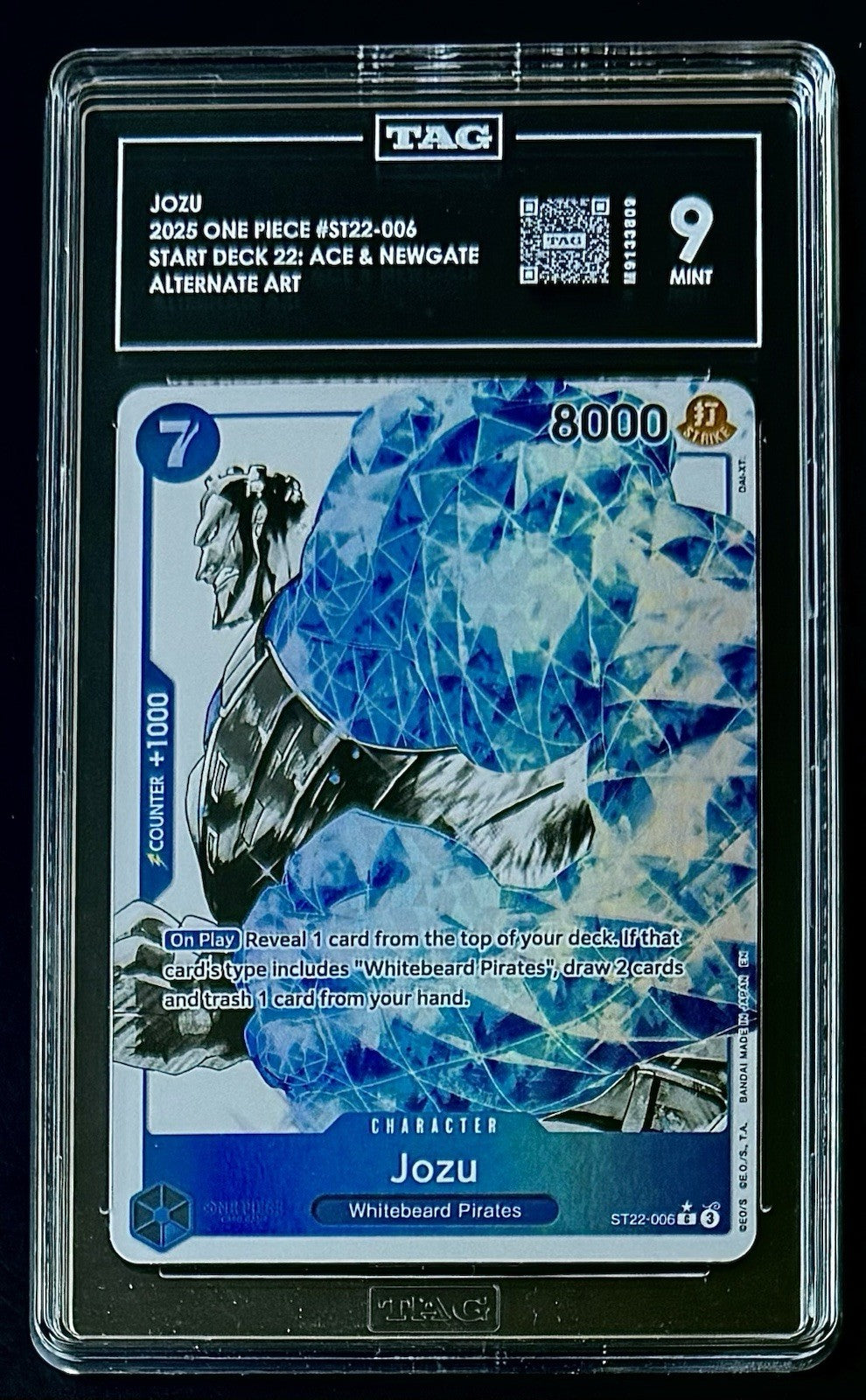 TAG 9 One Piece ST22-006 C* Jozu - Alt Art - EN - Foil - Ace & Newgate - Graded