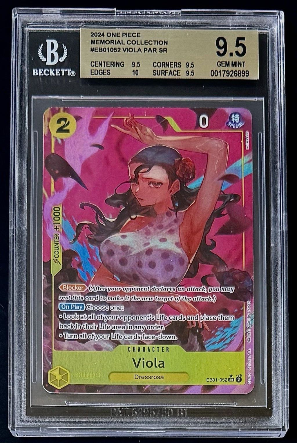 BGS 9.5 One Piece EB01-052 SR* Viola Parallel - English - Mem Collection-Graded