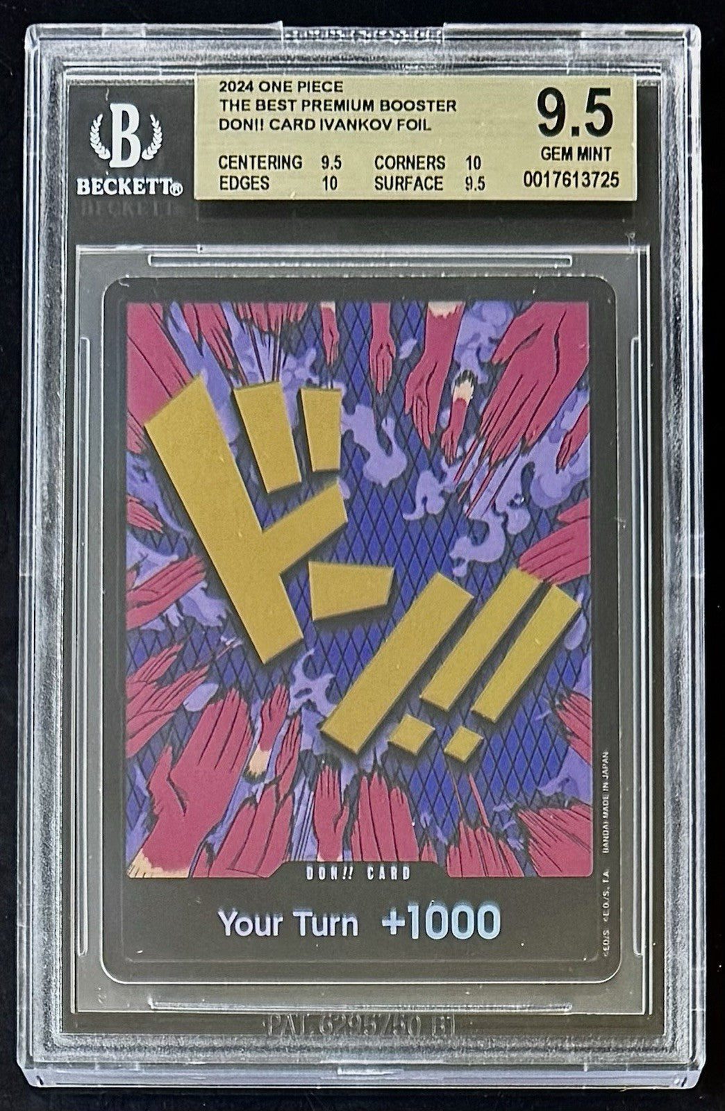 BGS 9.5 One Piece PRB01 Don!! Card Emporio Ivankov - Foil - English - The Best