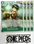 4x One Piece OP09-036 C Monkey.D.Luffy - English - Playset - TCG - NM/M