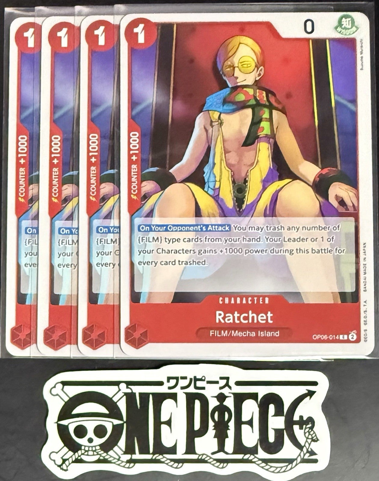 4x One Piece OP06-014 C Ratchet - English - Regular - Playset - NM/M