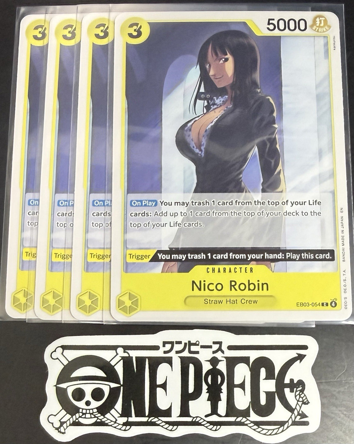4 x One Piece EB03-054 C - Nico Robin - EN - Regular - Play Set - TCG - NM/M