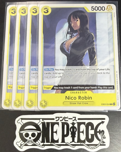 4 x One Piece EB03-054 C - Nico Robin - EN - Regular - Play Set - TCG - NM/M
