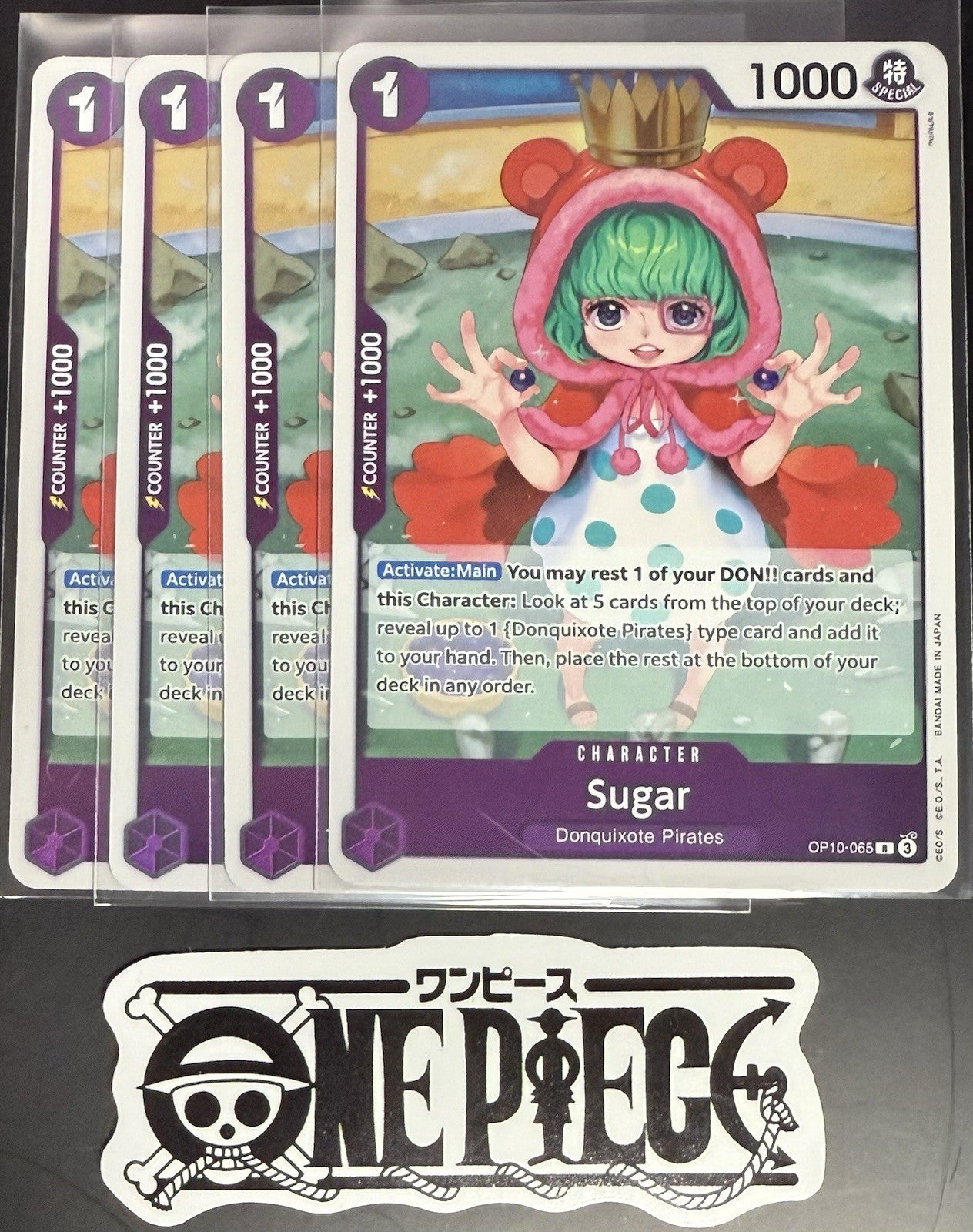 4x One Piece OP10-065 R Sugar - English - Foil - Playset - TCG - NM/M