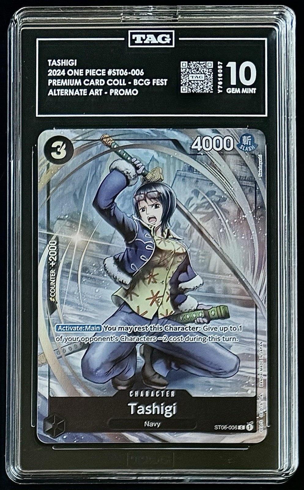 TAG 10 One Piece ST06-006 C Tashigi - ENG - Foil - 23-24 Collection - Graded