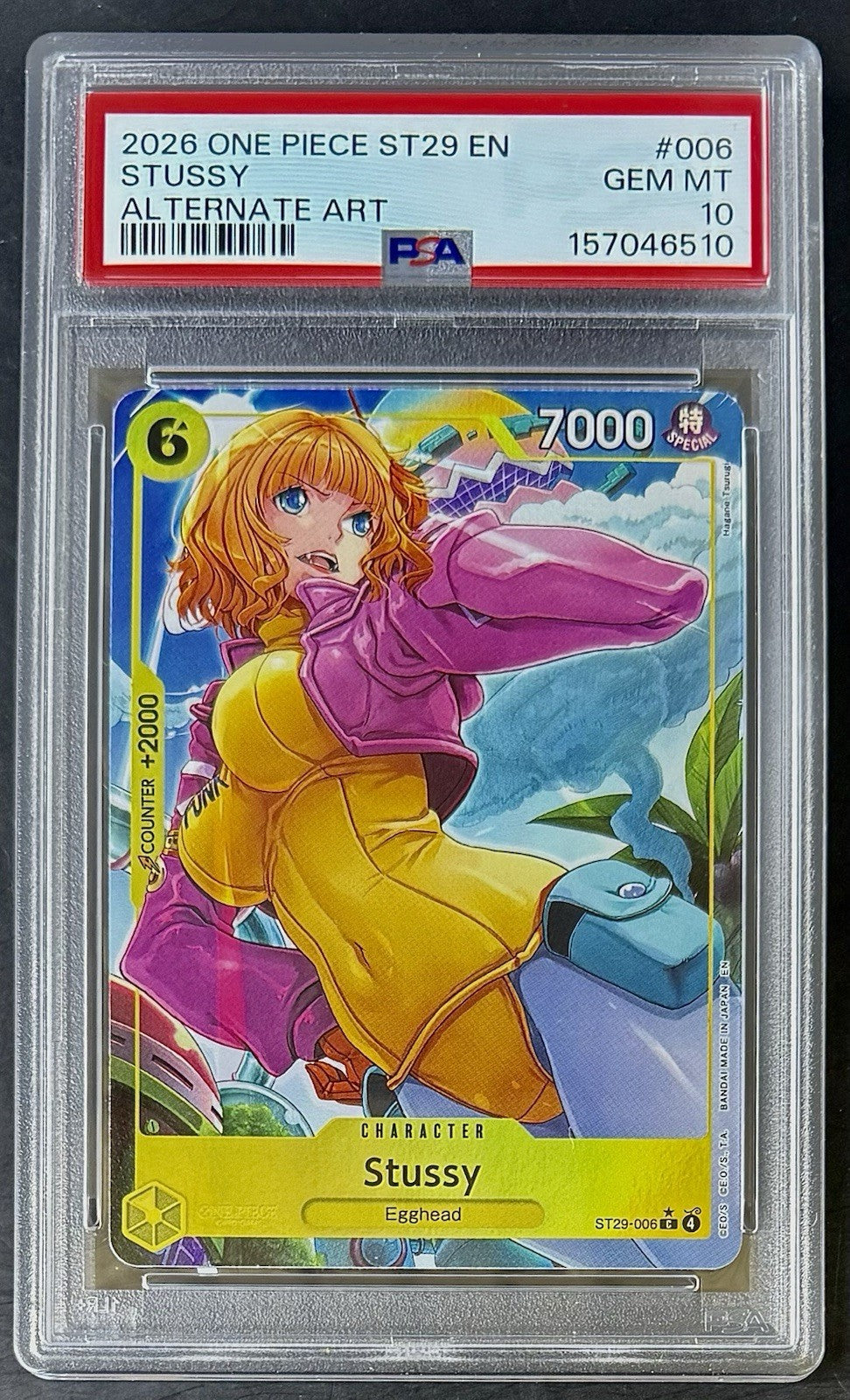 PSA 10 One Piece ST29-006 C* - Stussy - Alt Art - EN - Foil - Set ST29 Egghead