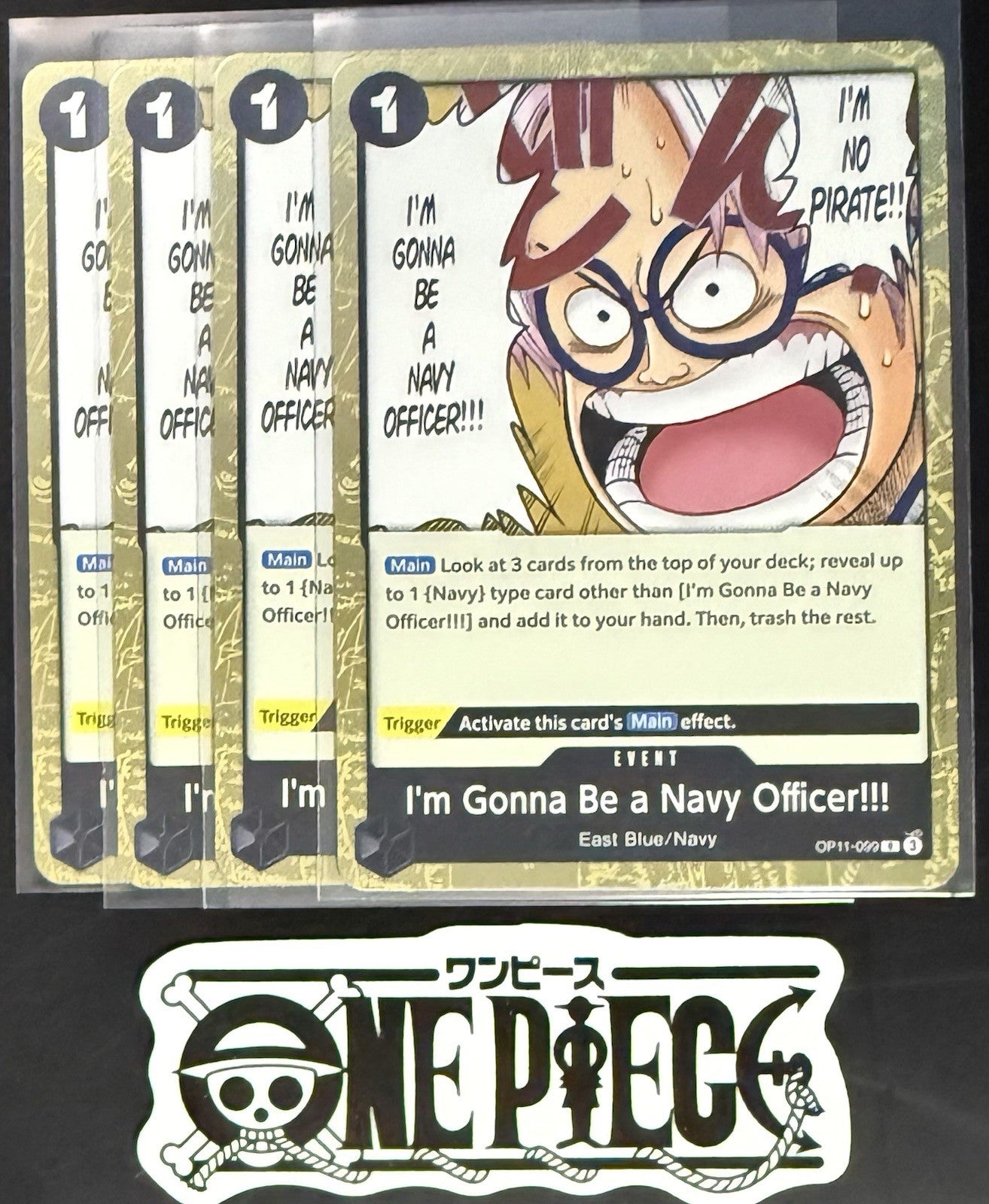 4x One Piece OP11-099 R I'm Gonna Be...- English - Foil - Playset - TCG - NM/M