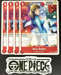 4x One Piece OP05-010 C Nico Robin - English - Regular - Play Set - TCG - NM/M