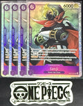 4x One Piece OP07-064 SR - Sanji - EN - Foil - Play Set - NM/M