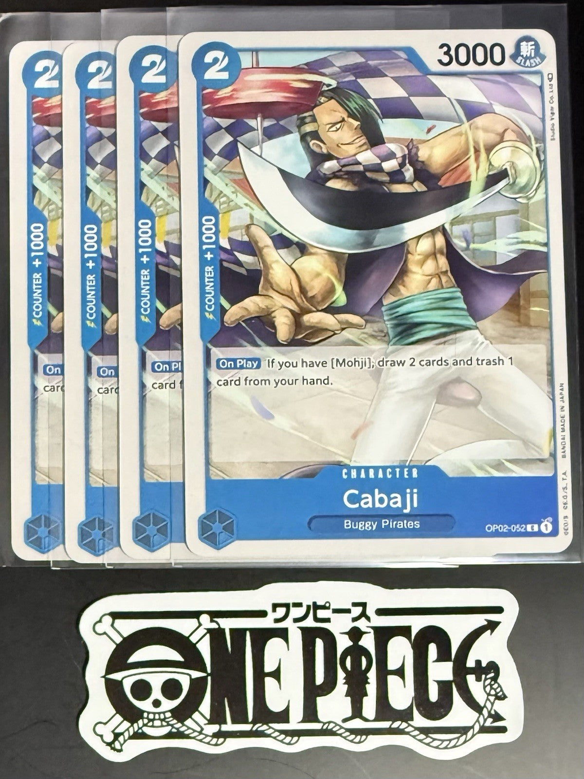 4x One Piece OP02-052 C Cabaji - English - Playset - Regular - TCG - NM/M