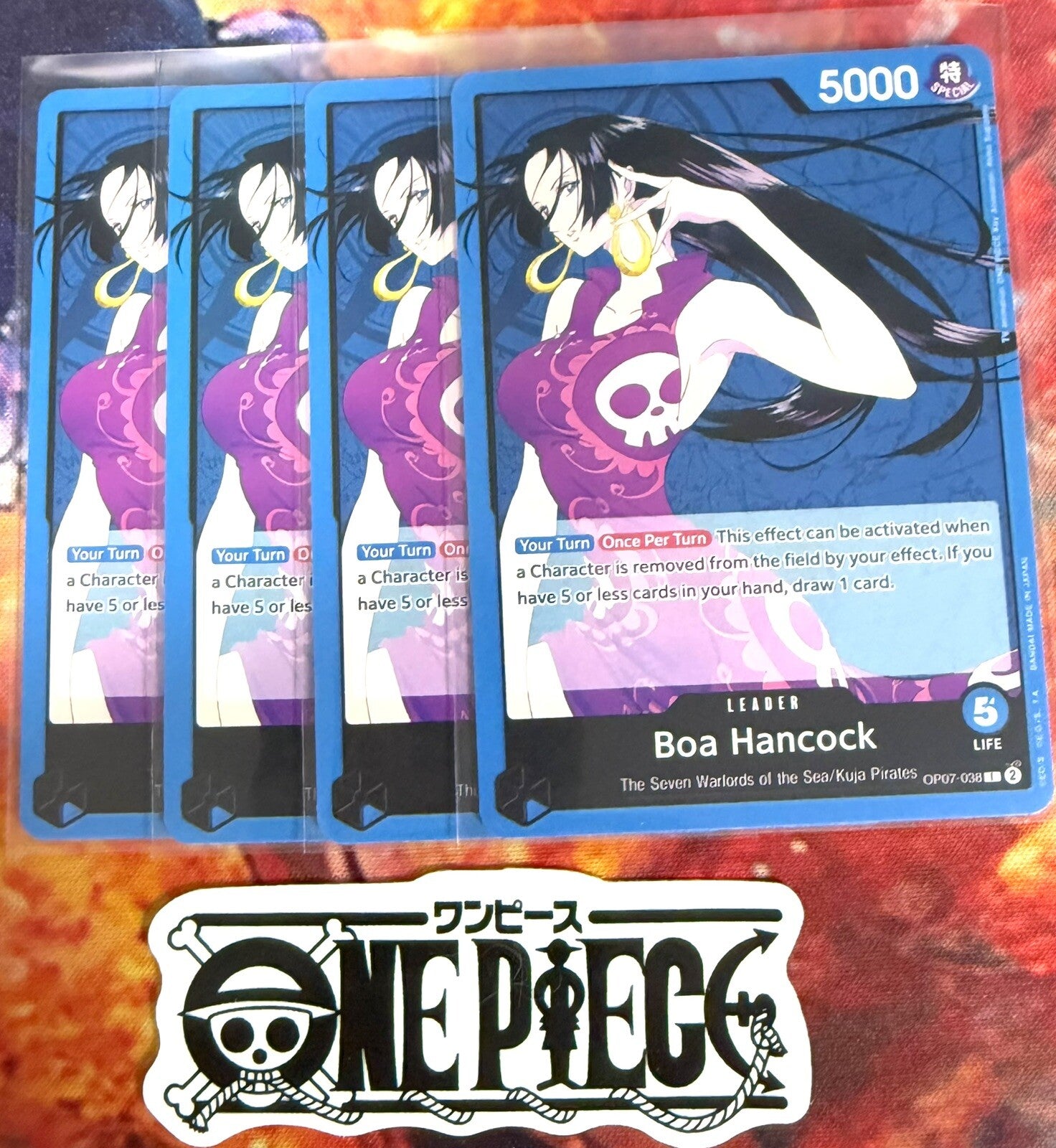 4x One Piece OP07-038 Boa Hancock - Leader - English - TCG - NM/M