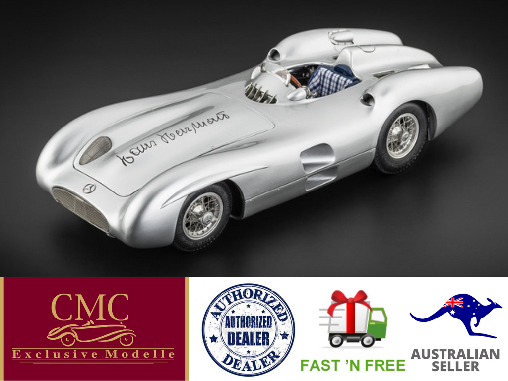 CMC M-137 Mercedes-Benz W196R, Streamliner, 1954 Hans Herrmann Signed Ed, 1:18