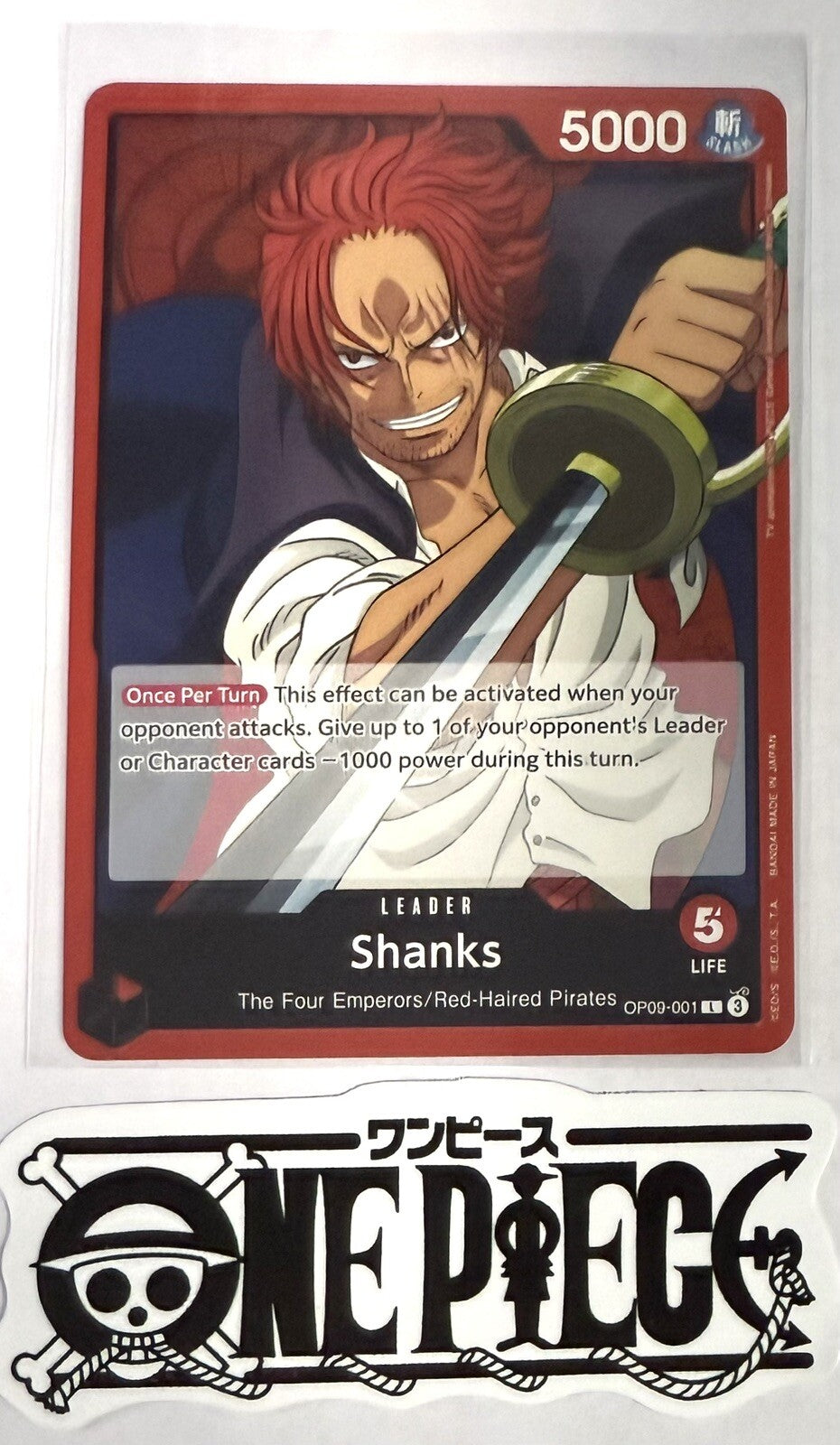 One Piece OP09-001 L Shanks - Leader - English -  TCG - NM/M