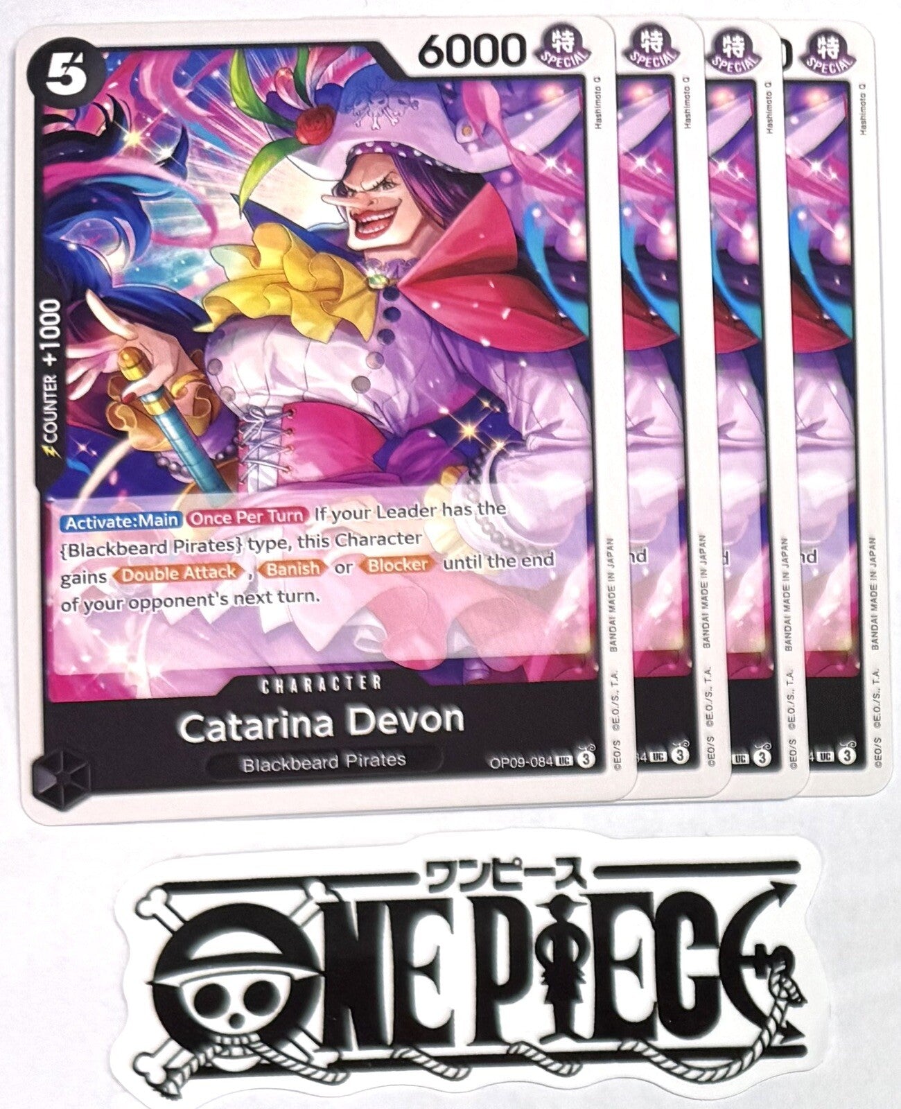 4x One Piece OP09-084 UC Catarina Devon - English - Playset - TCG - NM/M