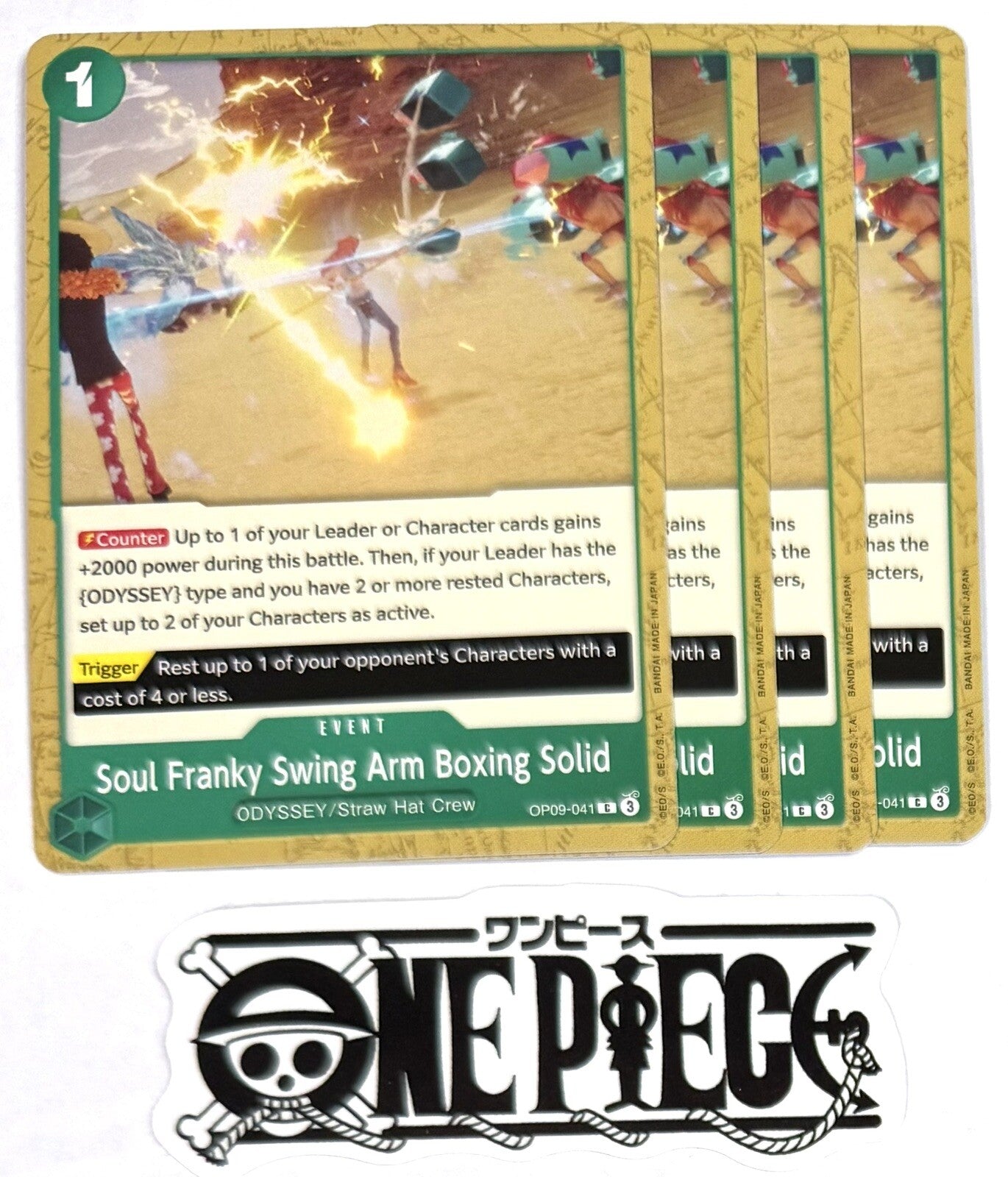 4x One Piece OP09-041 C Soul Franky Swing... - English - Playset - TCG - NM/M
