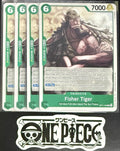 4 x One Piece OP11-035 C Fisher Tiger - ENG - Regular - Playset - TCG - NM/M