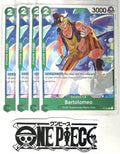 4x One Piece P-029 P Bartolomeo - Regular - English - Play Set - TCG - NM/M