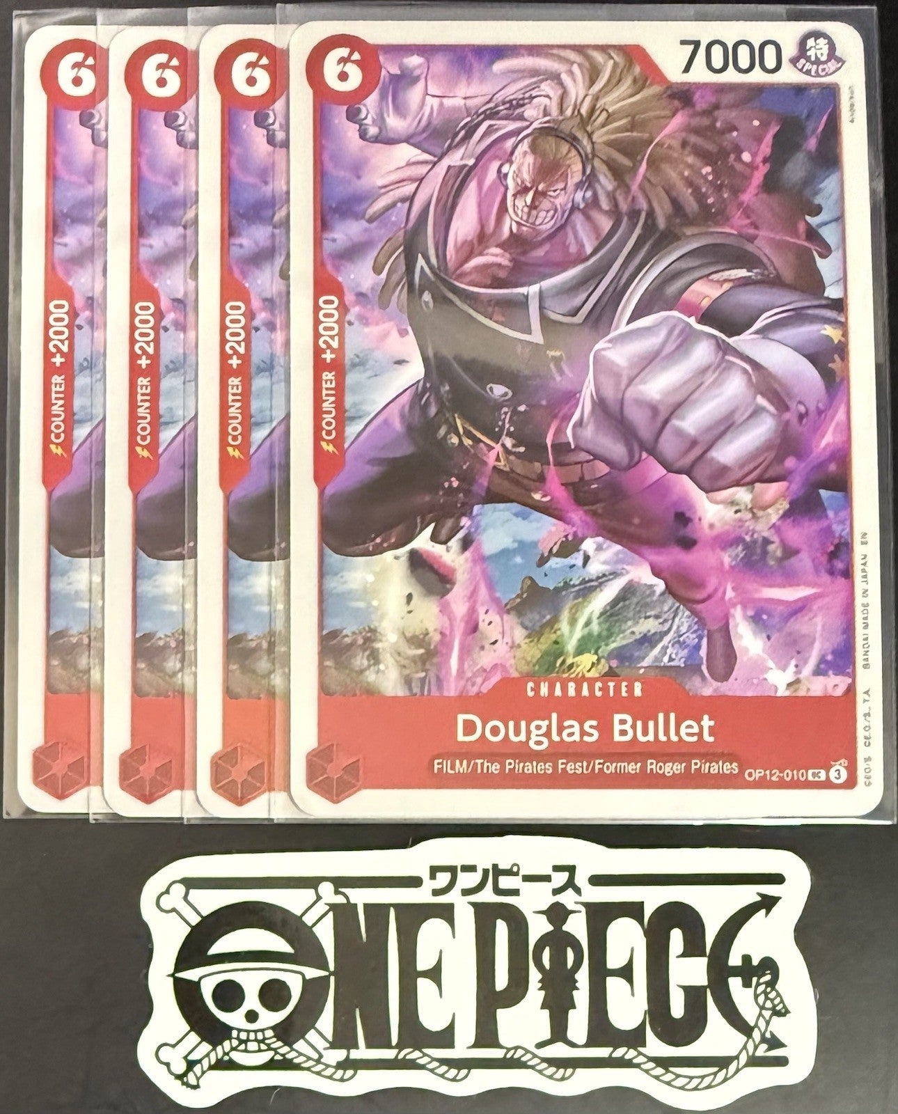 4 x One Piece OP12-010 UC Douglas Bullet - ENG - Regular - Playset - NM/M
