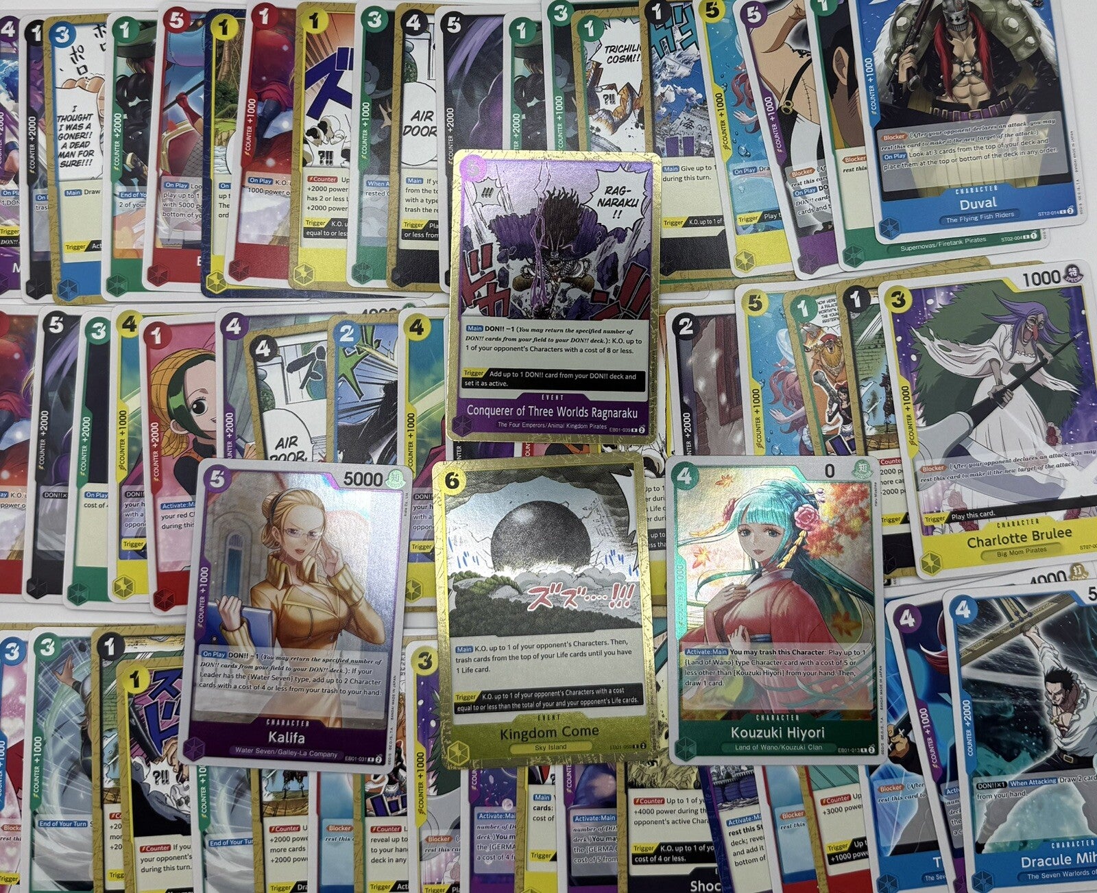 One Piece TCG - 50 Bulk Lot Mixed Cards. No Doubles - C & UC  ENG - NM/M