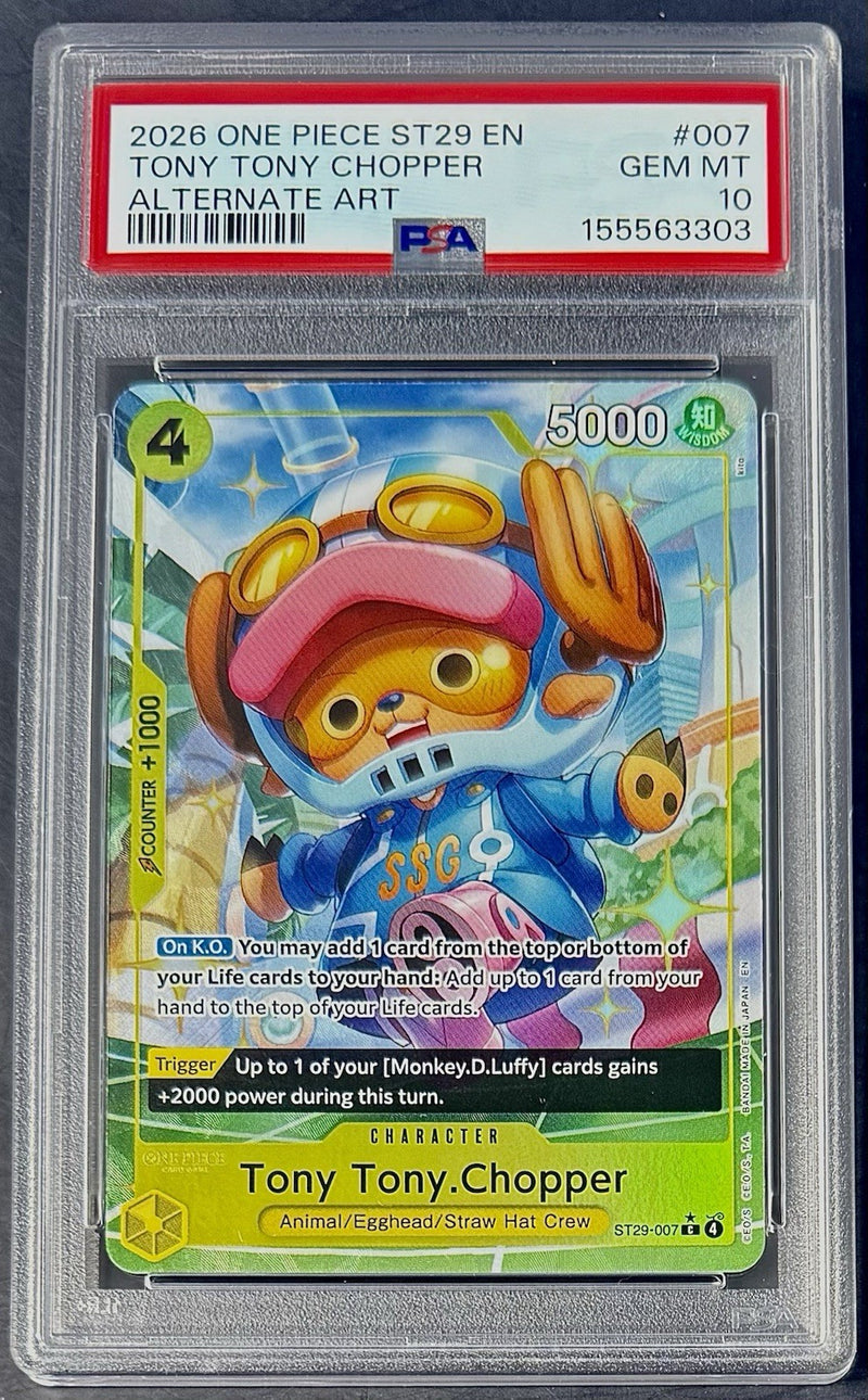 PSA 10 One Piece ST29-007 C* - Tony Tony.Chopper - Alt Art - EN - Egghead