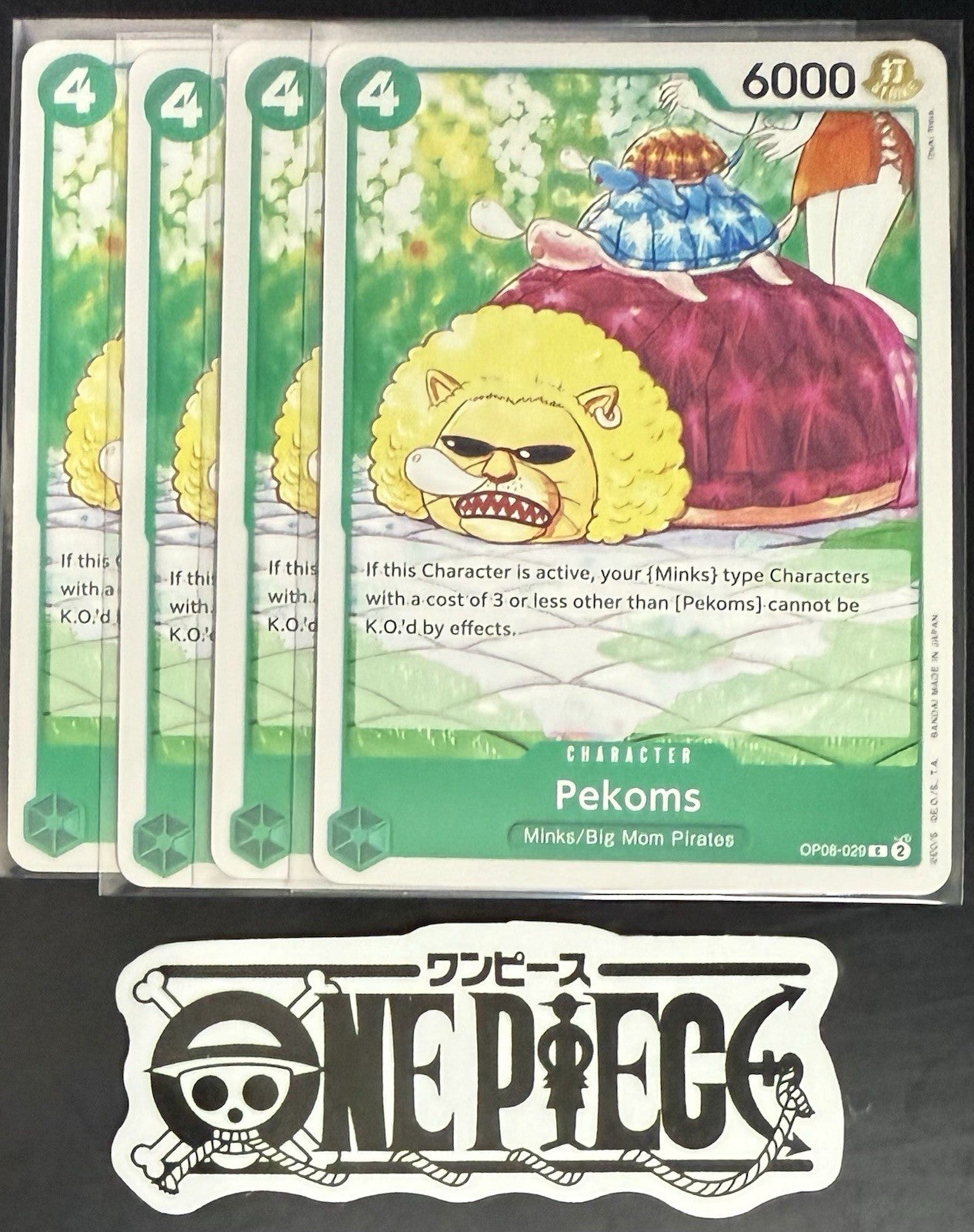 4x One Piece OP08-029 C Pekoms - ENG - Regular - Play Set - TCG - NM/M