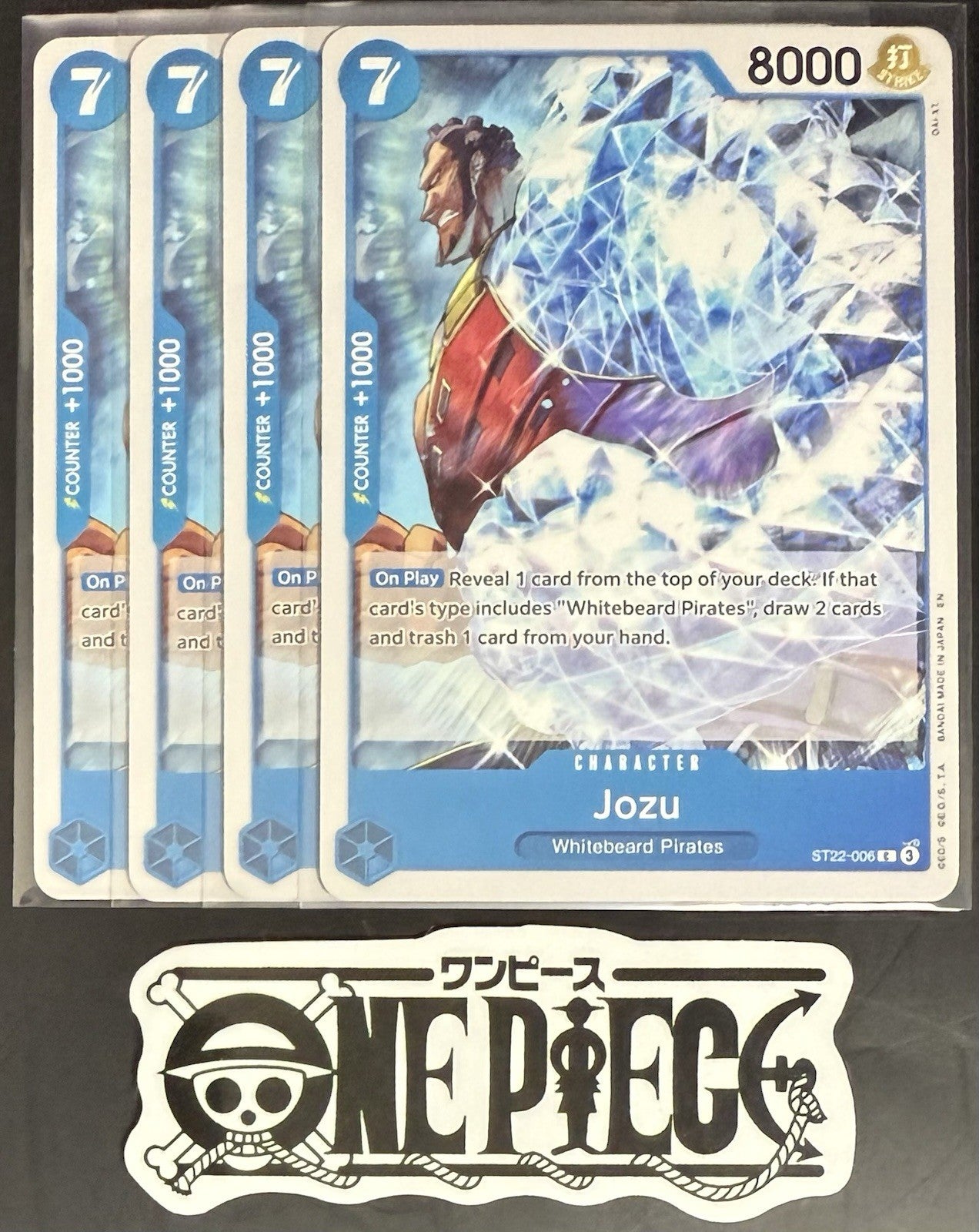 4x One Piece ST22-006 C Jozu - English - Regular - Playset - TCG - NM/M