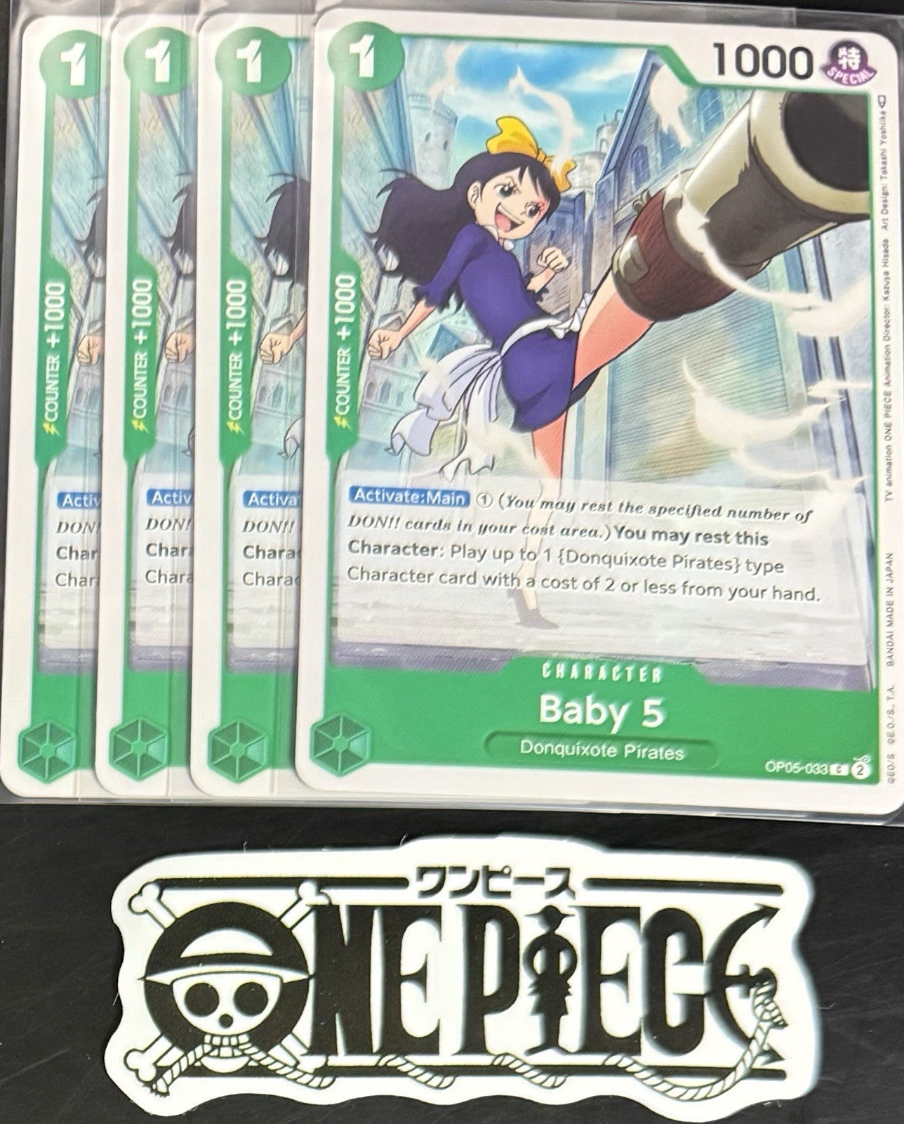 4x One Piece OP05-033 C Baby 5 - ENG - Play Set - Regular - TCG - NM/M