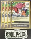 4x One Piece OP08-095 UC Iron Body Fang - ENG - Regular - Play Set - TCG - NM/M