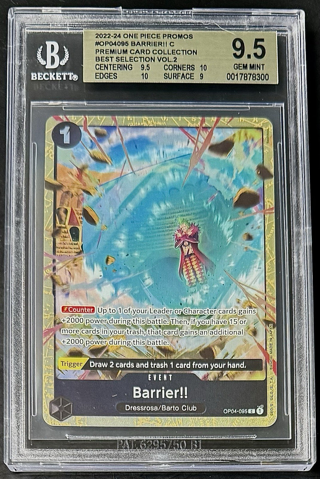 BGS 9.5 One Piece OP04-095 C - Barrier!! - EN - Foil - Best Selection Vol.2