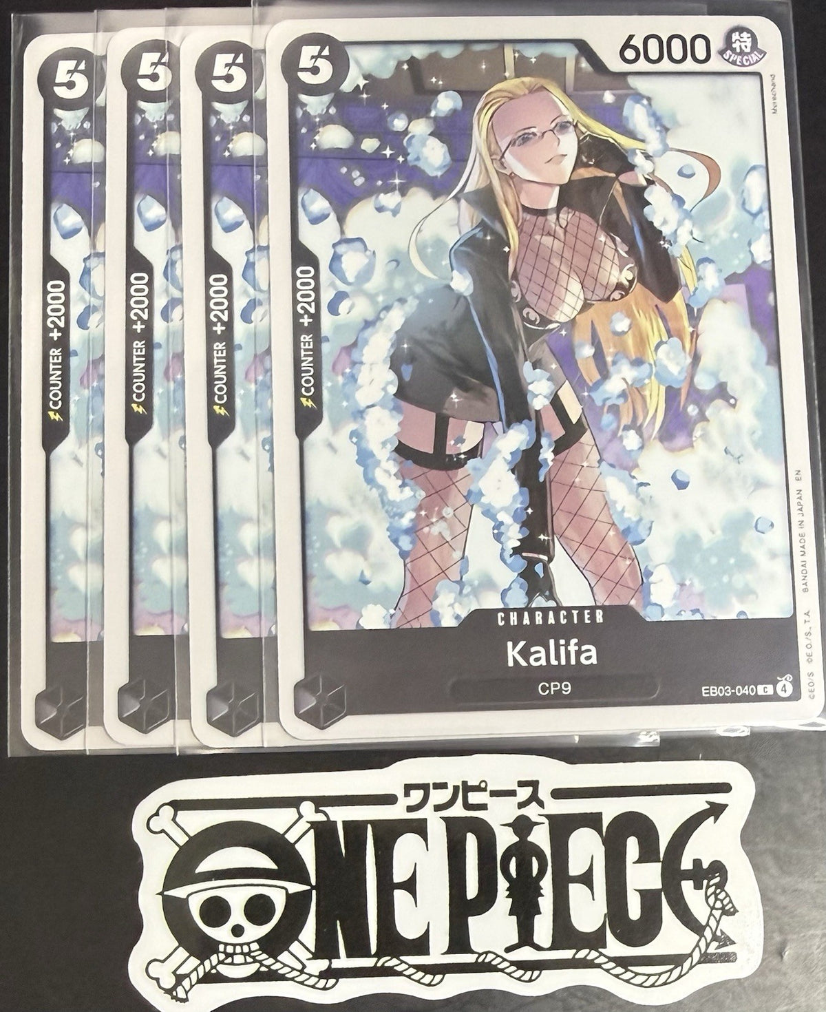 4 x One Piece EB03-040 C - Kalifa - EN - Regular - Play Set - TCG - NM/M