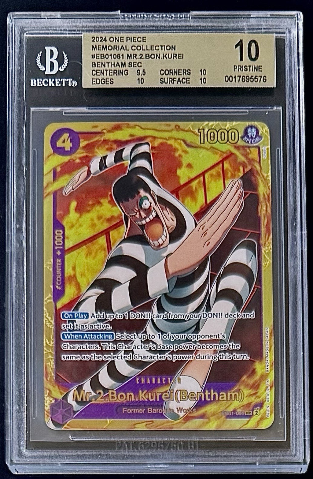 BGS 10 One Piece EB01-061 SEC Mr.2Bon.Kurei(Bentham) - English - Memorial Collec
